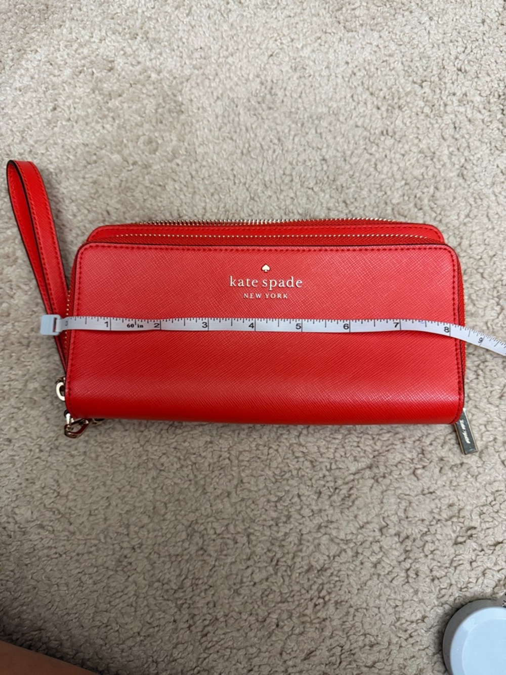 kate spade Red Zip-Around Leather Continental Wallet - Picture 4 of 5
